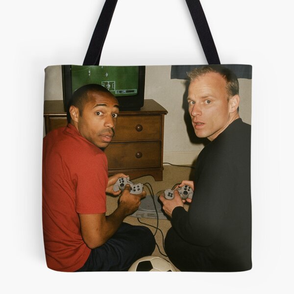 Item preview, Thierry Henry & Dennis Bergkamp Retro Gaming - Arsenal Legends at Play designed and sold by mebyme.