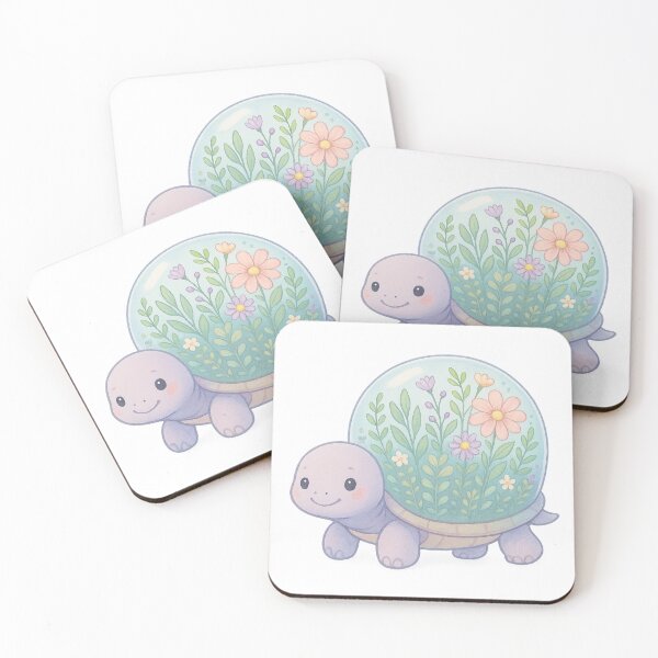 Item preview, Terrarium Turtle – Cute Pastel Garden Shell Animal I Whimsical Creatures Collection designed and sold by Domci.