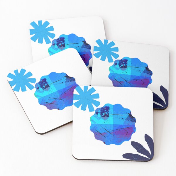 Item preview, Abstract floral art blues designed and sold by Mind Empowerment Designs.