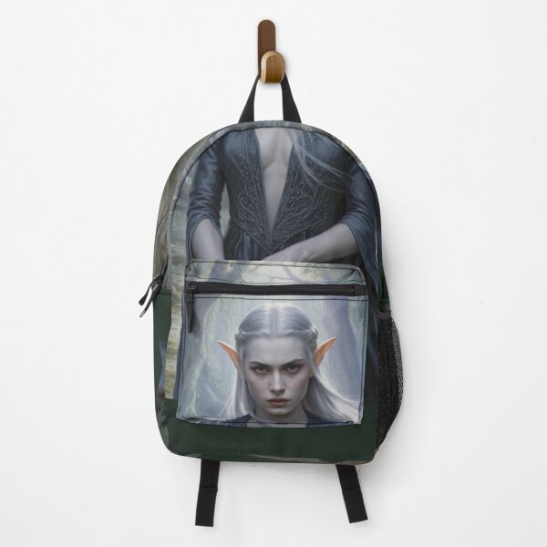 Item preview, Elven Warrior in Enchanted Forest – Dark Fantasy Art designed and sold by ElysiumArtPrint.