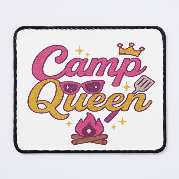 Item preview, Camp Queen – Glam Camping Adventure Typography for Summer & Outdoor Fun designed and sold by Rajasekar.