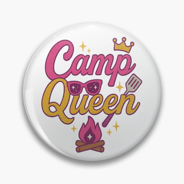 Item preview, Camp Queen – Glam Camping Adventure Typography for Summer & Outdoor Fun designed and sold by Rajasekar.