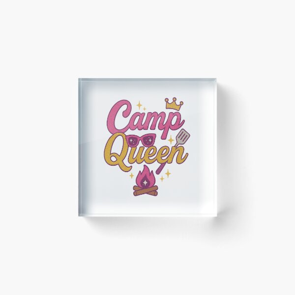 Item preview, Camp Queen – Glam Camping Adventure Typography for Summer & Outdoor Fun designed and sold by Rajasekar.