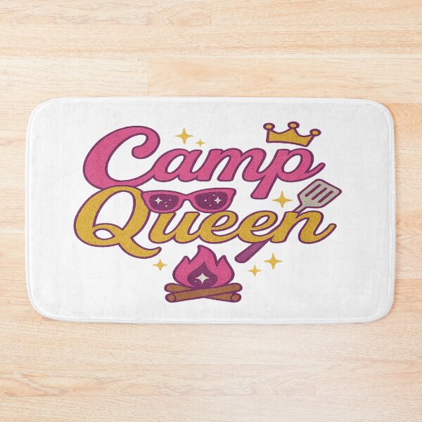 Item preview, Camp Queen – Glam Camping Adventure Typography for Summer & Outdoor Fun designed and sold by Rajasekar.