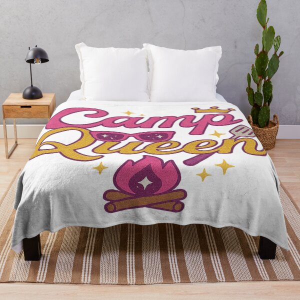 Item preview, Camp Queen – Glam Camping Adventure Typography for Summer & Outdoor Fun designed and sold by Rajasekar.