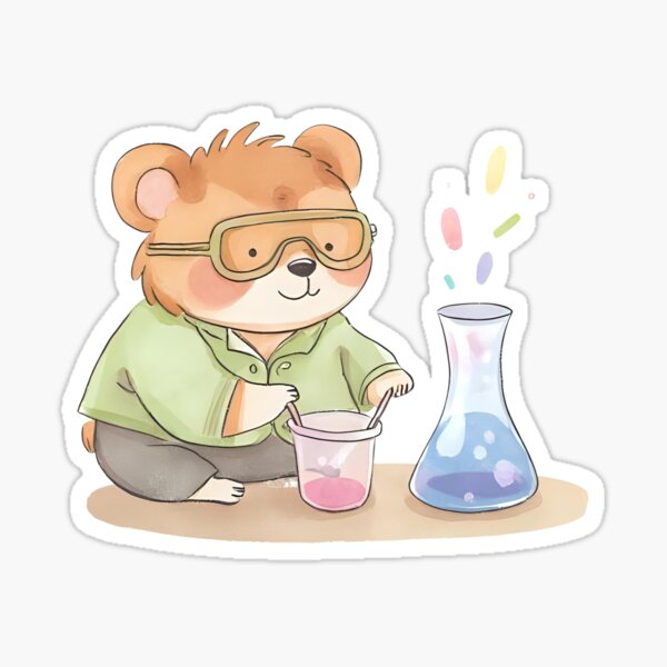 Item preview, Cute Bear Scientist Mixing Potions designed and sold by MrKind.