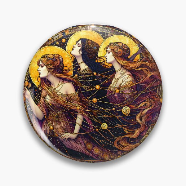 Item preview, The Three Fates | Viking-Inspired Mythic Art Nouveau designed and sold by Stoneflower-Art.