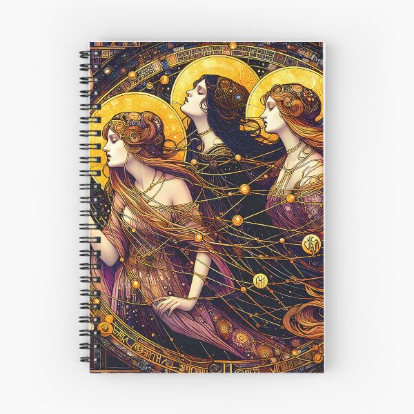 Item preview, The Three Fates | Viking-Inspired Mythic Art Nouveau designed and sold by Stoneflower-Art.