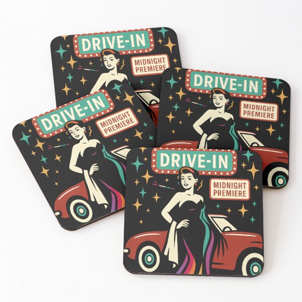 Item preview, Retro Drive-In Rainbow Glamour Premiere Art designed and sold by Shoot-The-Moon.