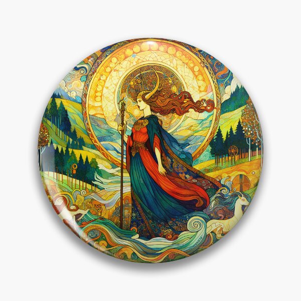 Item preview, Freya in Summer | Norse Goddess of Light, Love, and the Solstice designed and sold by Stoneflower-Art.