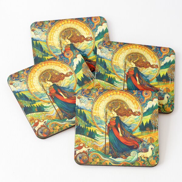 Item preview, Freya in Summer | Norse Goddess of Light, Love, and the Solstice designed and sold by Stoneflower-Art.