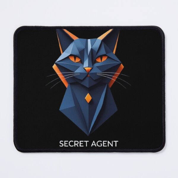 Item preview, Secret Agent Cat in Blue designed and sold by kharatsuchita.