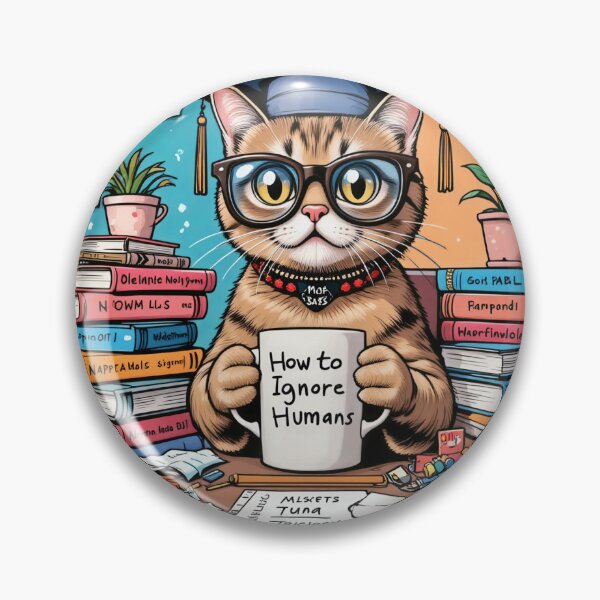 Item preview, Certified Meowchologist – Cat with an Advanced Degree in Sass v1 designed and sold by KriticalDesigns.