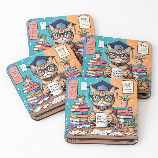 Item preview, Certified Meowchologist – Cat with an Advanced Degree in Sass v1 designed and sold by KriticalDesigns.