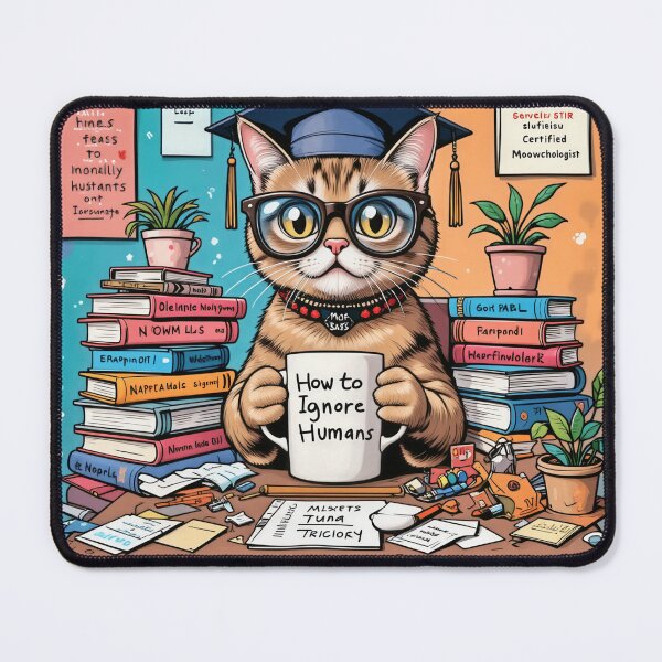 Item preview, Certified Meowchologist – Cat with an Advanced Degree in Sass v1 designed and sold by KriticalDesigns.