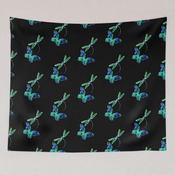 Item preview, Blue Wings on Black designed and sold by Linda Callaghan.
