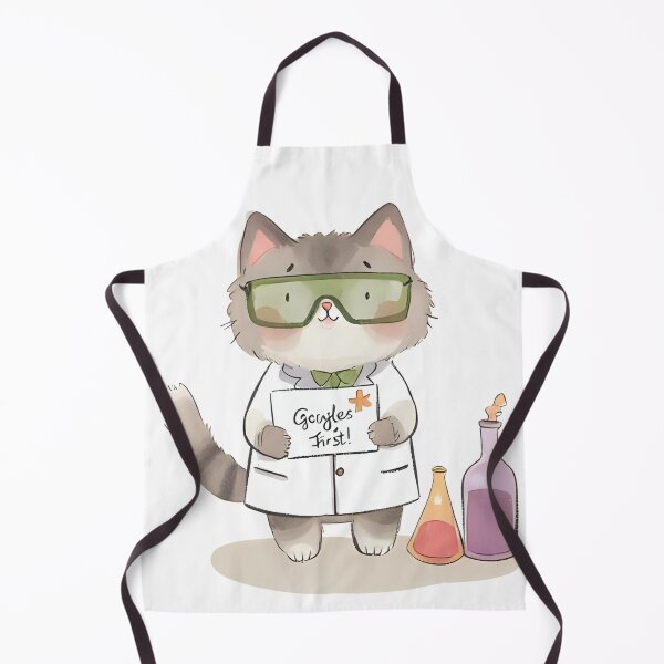 Item preview, Goggles First! Cat Lab Safety Poster designed and sold by MrKind.