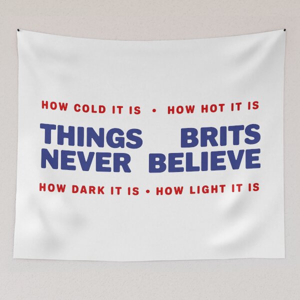 Item preview, Things Brits Never Believe designed and sold by Angry Swan Designs.