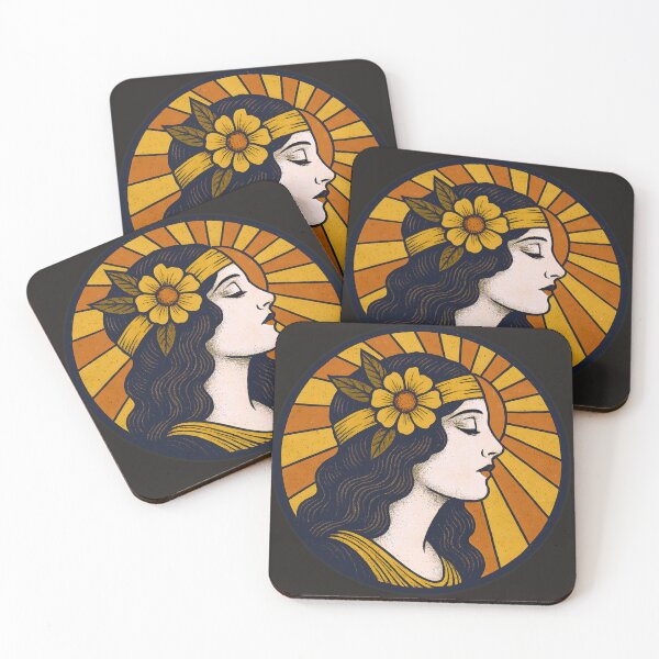 Item preview, Art Nouveau Sun Goddess Vintage Profile Design designed and sold by Shoot-The-Moon.