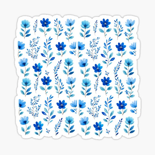 Artikel-Vorschau von Bluer than Blue Collection – Ein Wandteppich aus winzigen blauen Blumen, designt und verkauft von Dailywalker22.