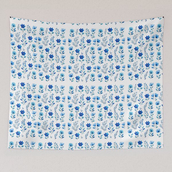 Item preview, Bluer than Blue Collection - A Tapestry of tiny blue flowers  designed and sold by Dailywalker22.