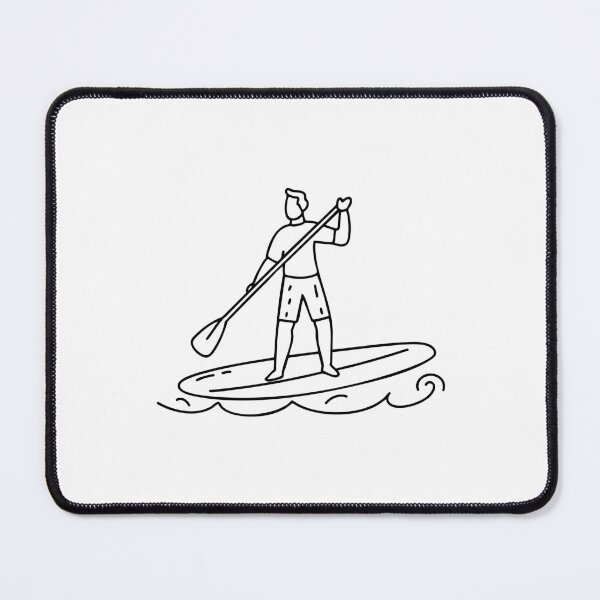 Item preview, person balancing on a paddleboard, gliding over gentle ocean waves designed and sold by rasagamastore.