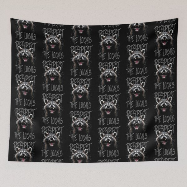 Item preview, Respect The Locals Funny Raccoon Street Cat designed and sold by JRRTs.