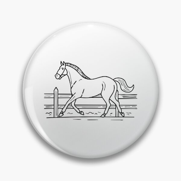 Item preview, horse trotting inside a fenced paddock, kicking up dust designed and sold by rasagamastore.