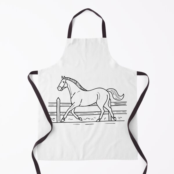 Item preview, horse trotting inside a fenced paddock, kicking up dust designed and sold by rasagamastore.