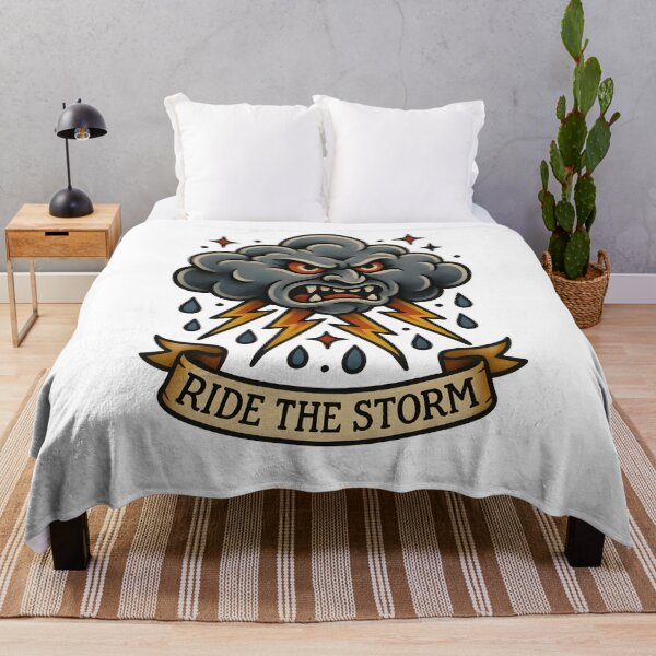 Item preview, Old school tattoo Storm Clouds designed and sold by Uglyandcute.