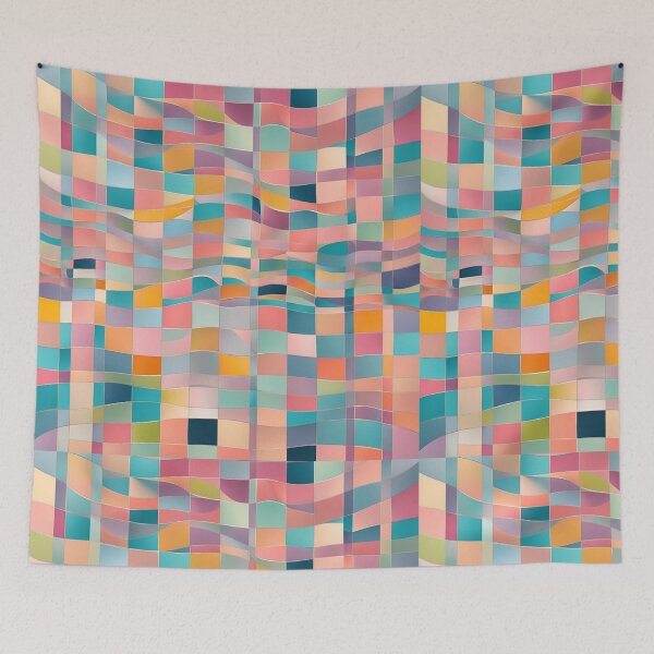 Item preview, Psychedelic Rainbow Checkerboard | Trippy Pastel Pattern designed and sold by poppet103.