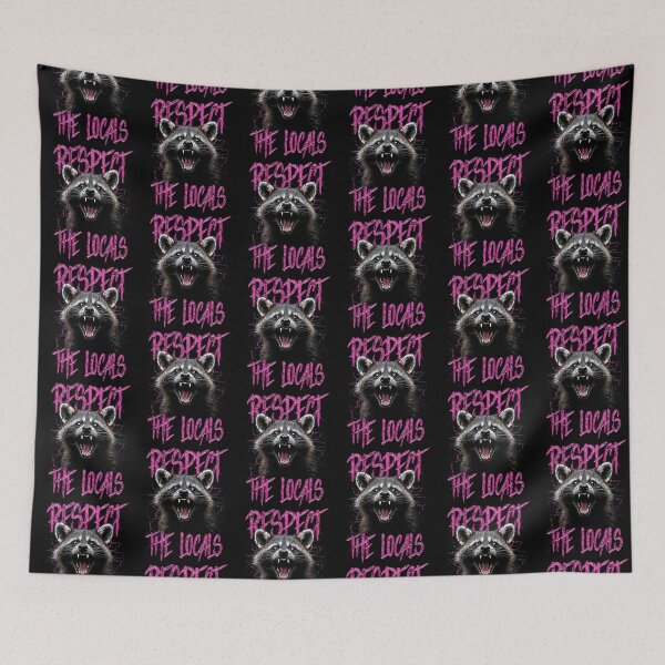Item preview, Respect The Locals Funny Raccoon Street Cat designed and sold by JRRTs.
