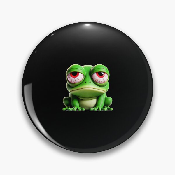 Item preview, Sleep-Deprived Frog with Red Eyes – Funny Cartoon Style designed and sold by Josinta.