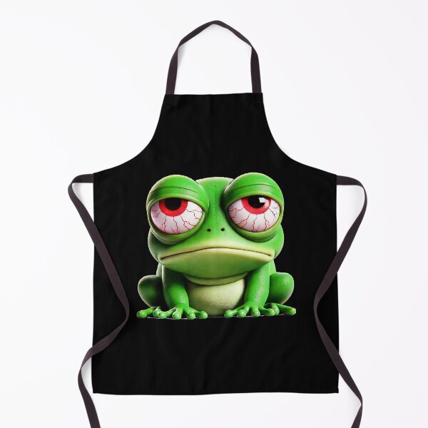Item preview, Sleep-Deprived Frog with Red Eyes – Funny Cartoon Style designed and sold by Josinta.
