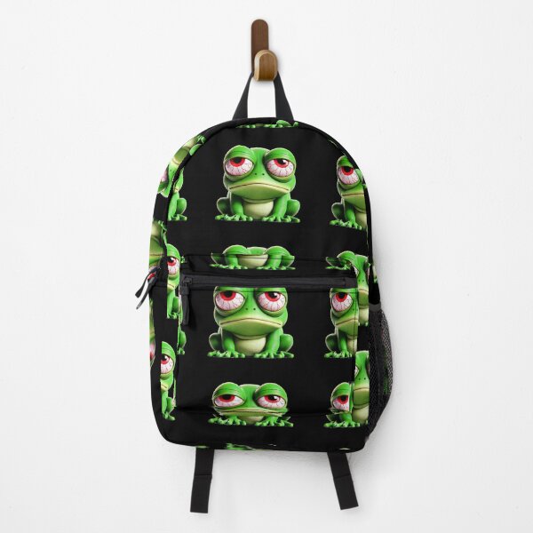 Item preview, Sleep-Deprived Frog with Red Eyes – Funny Cartoon Style designed and sold by Josinta.