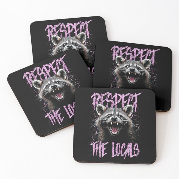 Item preview, Respect The Locals Funny Raccoon Street Cat designed and sold by JRRTs.