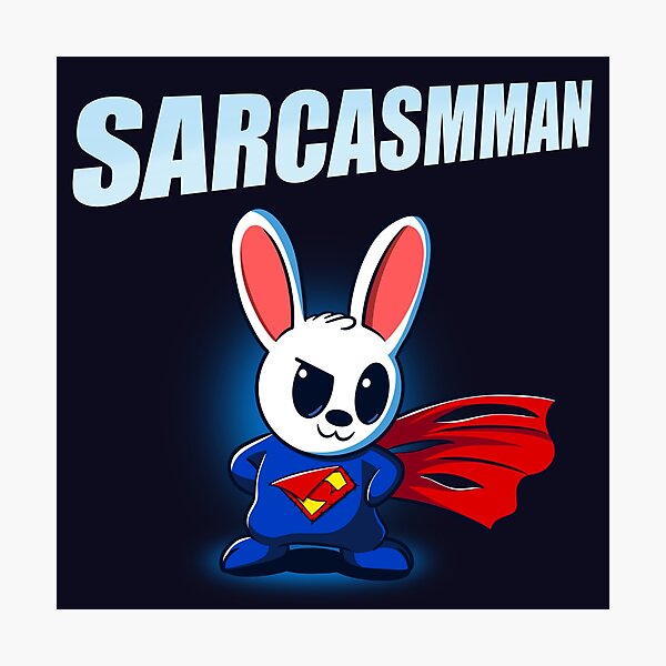 Item preview, Sarcasmman Bunny Superhero Parody designed and sold by RedPandaTee.