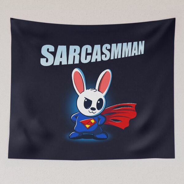 Item preview, Sarcasmman Bunny Superhero Parody designed and sold by RedPandaTee.