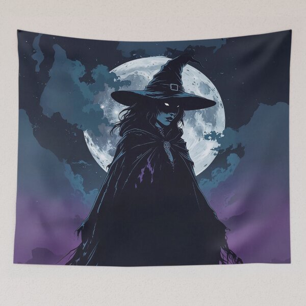 Item preview, Witch in the moonlight designed and sold by CreepyCurator.
