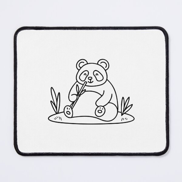 Item preview, panda sitting on the grass, munching on bamboo designed and sold by rasagamastore.
