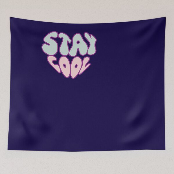 Item preview, Stay Cool Groovy Typography Design | Retro 70s Aesthetic Boho Quote Art designed and sold by typoinspired.