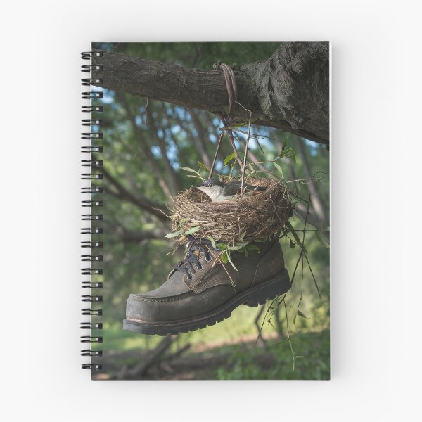 Item preview, Whimsical Bird Nesting in Boot  designed and sold by AnimalAirtistry.