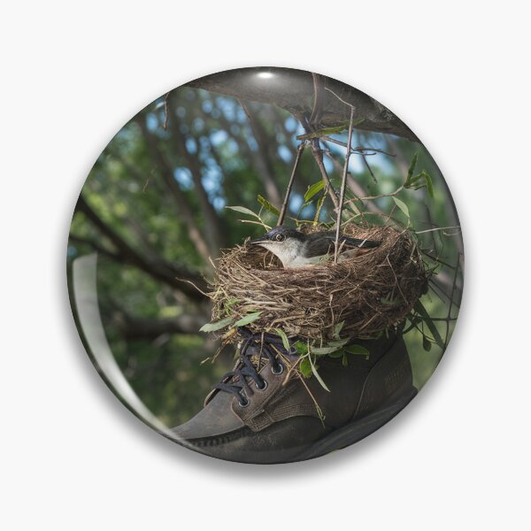 Item preview, Whimsical Bird Nesting in Boot  designed and sold by AnimalAirtistry.
