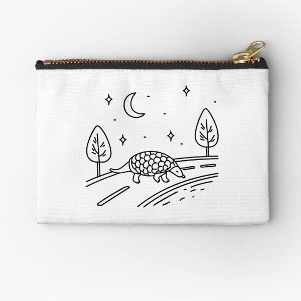 Item preview, pangolin crossing a quiet village road at night designed and sold by rasagamastore.