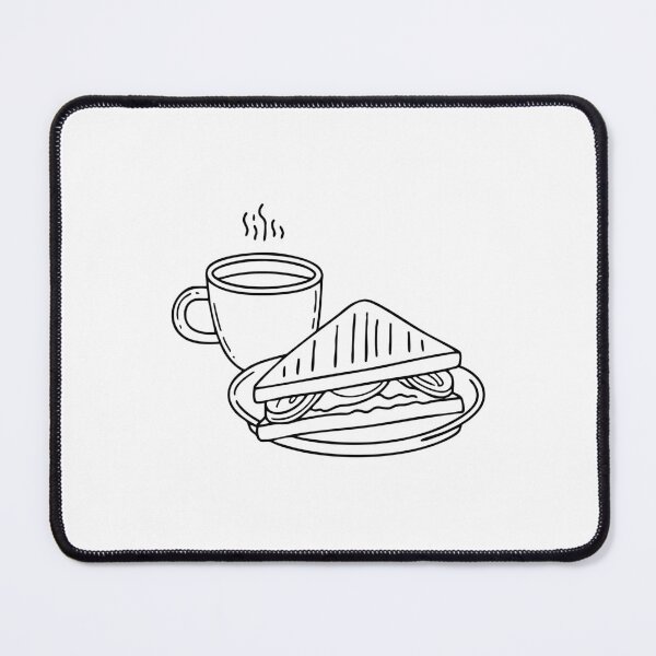 Item preview, panini with grill marks resting on a plate beside a cup of coffee designed and sold by rasagamastore.