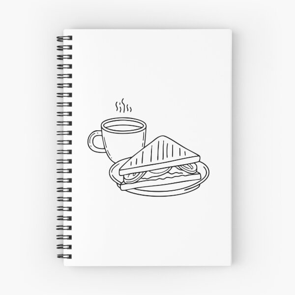 Item preview, panini with grill marks resting on a plate beside a cup of coffee designed and sold by rasagamastore.