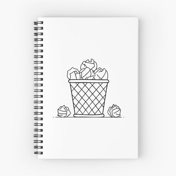 Item preview, A wastebasket overflowing with crumpled paper balls designed and sold by rasagamastore.