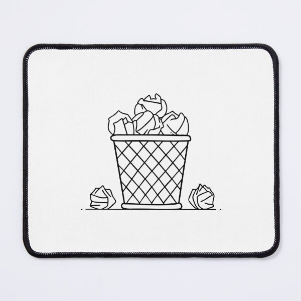 Item preview, A wastebasket overflowing with crumpled paper balls designed and sold by rasagamastore.