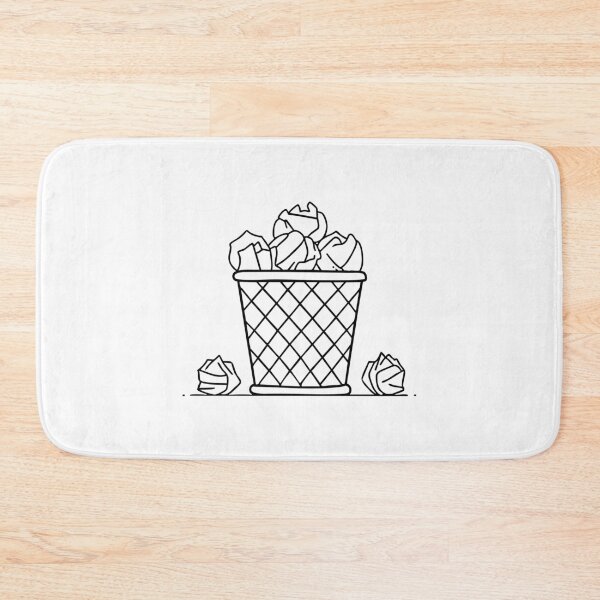 Item preview, A wastebasket overflowing with crumpled paper balls designed and sold by rasagamastore.