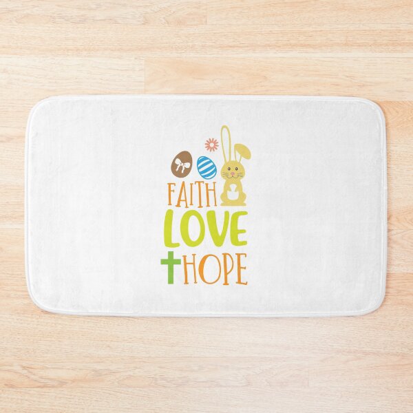 Item preview, Faith Love Hope – Colorful Easter Bunny & Egg Design for Kids designed and sold by TeesHearts100.